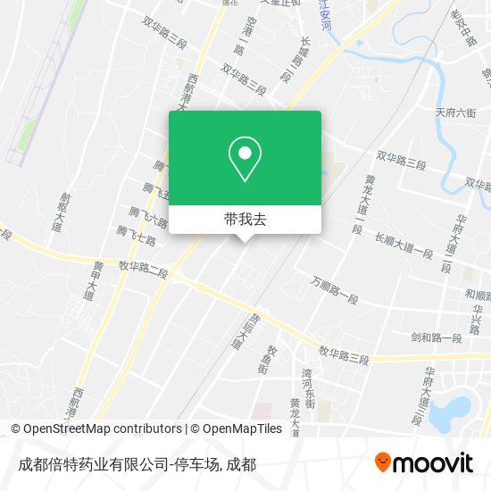 成都倍特药业有限公司-停车场地图