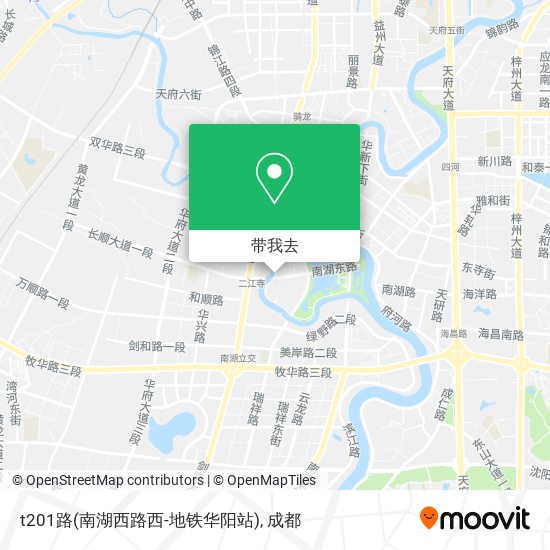 t201路(南湖西路西-地铁华阳站)地图