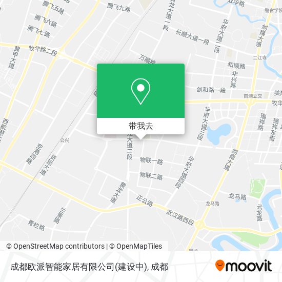 成都欧派智能家居有限公司(建设中)地图