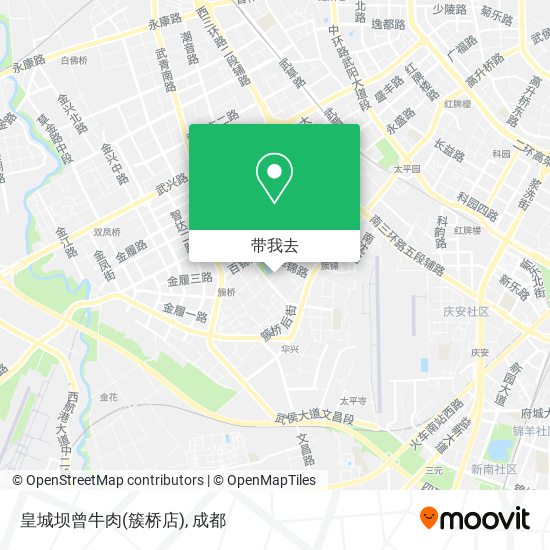 皇城坝曾牛肉(簇桥店)地图