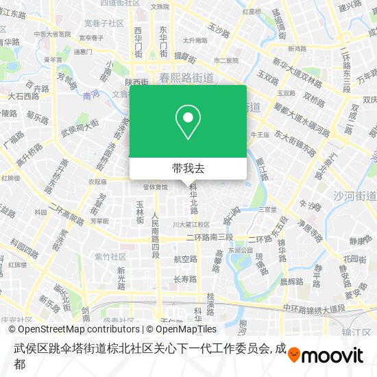 武侯区跳伞塔街道棕北社区关心下一代工作委员会地图