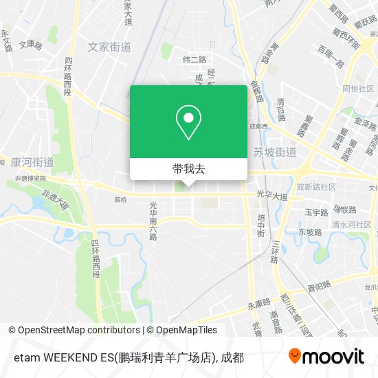 etam WEEKEND ES(鹏瑞利青羊广场店)地图