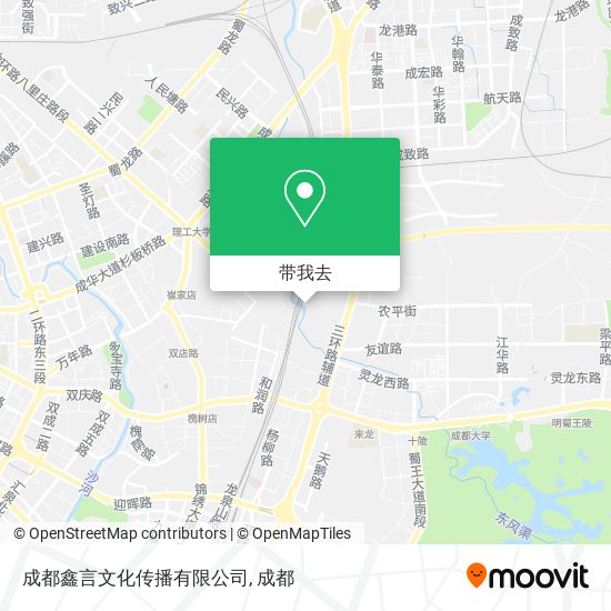 成都鑫言文化传播有限公司地图