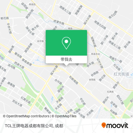 TCL王牌电器成都有限公司地图