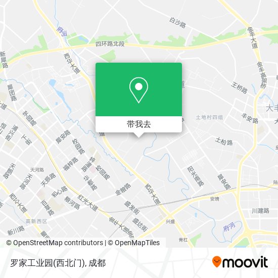 罗家工业园(西北门)地图