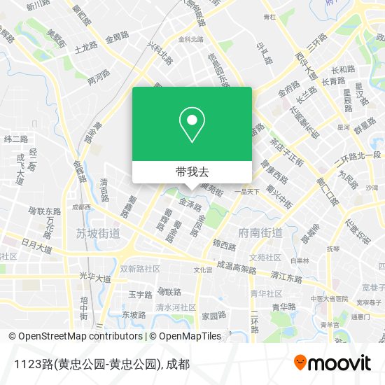 1123路(黄忠公园-黄忠公园)地图