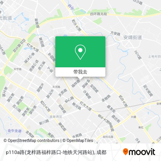 p110a路(龙梓路福梓路口-地铁天河路站)地图
