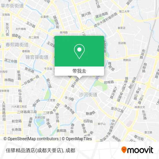 佳驿精品酒店(成都天誉店)地图
