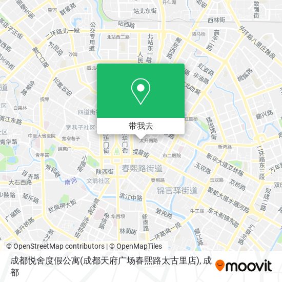成都悦舍度假公寓(成都天府广场春熙路太古里店)地图