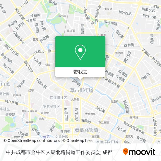 中共成都市金牛区人民北路街道工作委员会地图