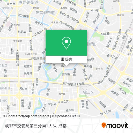 成都市交管局第三分局1大队地图