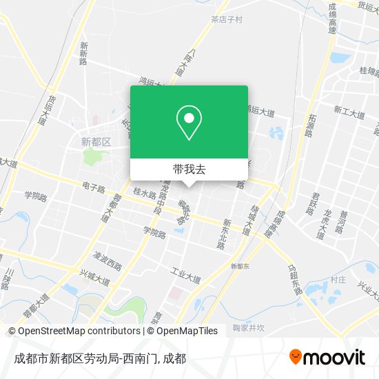 成都市新都区劳动局-西南门地图