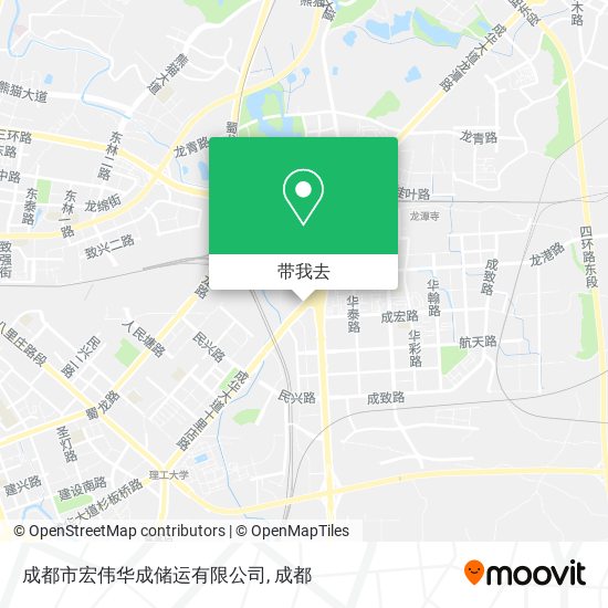 成都市宏伟华成储运有限公司地图