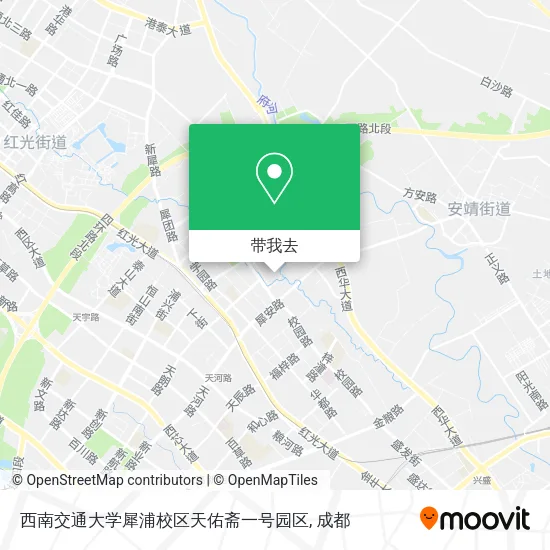 西南交通大学犀浦校区天佑斋一号园区地图