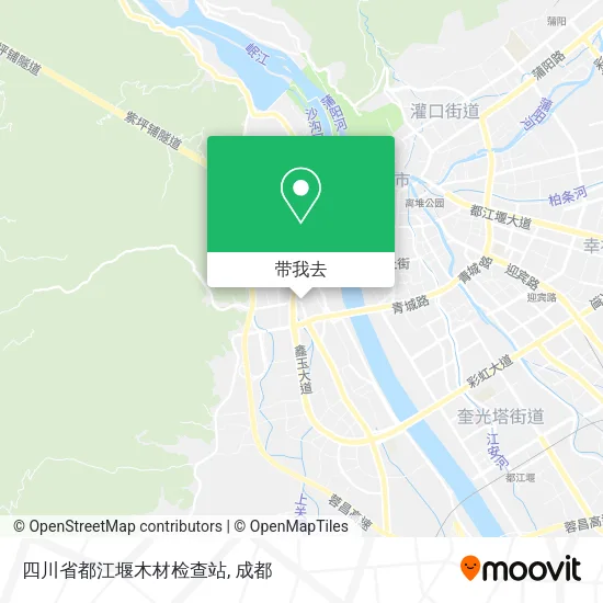 四川省都江堰木材检查站地图