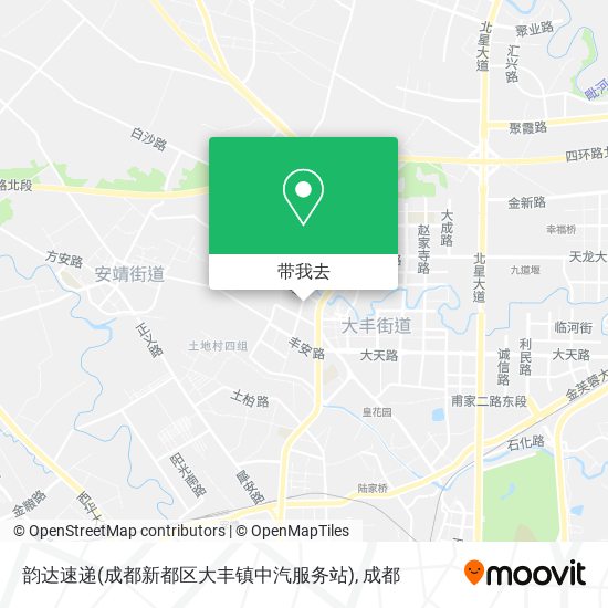 韵达速递(成都新都区大丰镇中汽服务站)地图