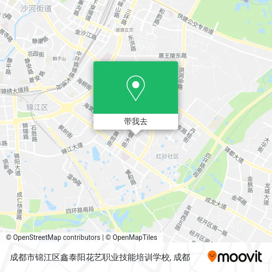 成都市锦江区鑫泰阳花艺职业技能培训学校地图