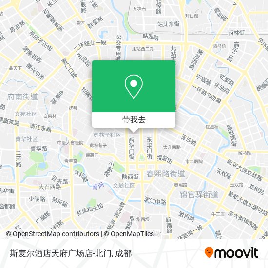 斯麦尔酒店天府广场店-北门地图