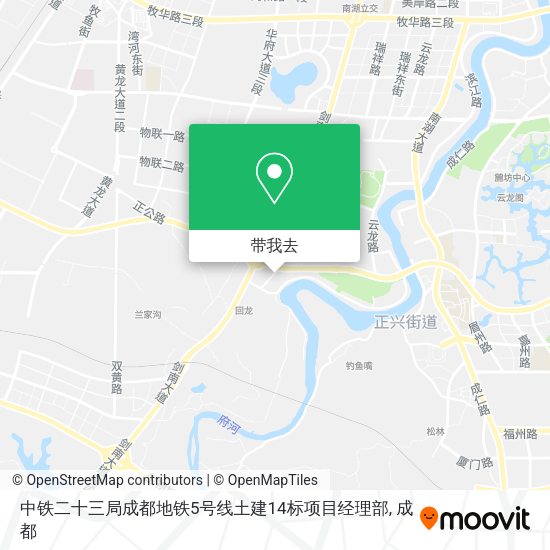 中铁二十三局成都地铁5号线土建14标项目经理部地图