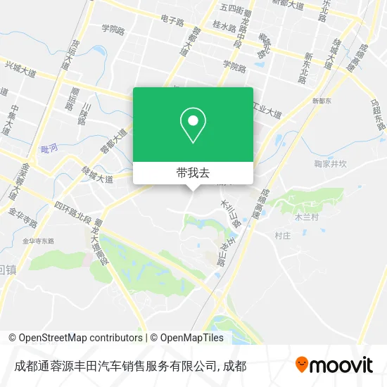 成都通蓉源丰田汽车销售服务有限公司地图