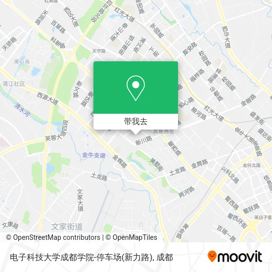 电子科技大学成都学院-停车场(新力路)地图