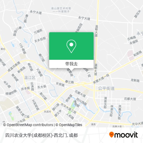 四川农业大学(成都校区)-西北门地图