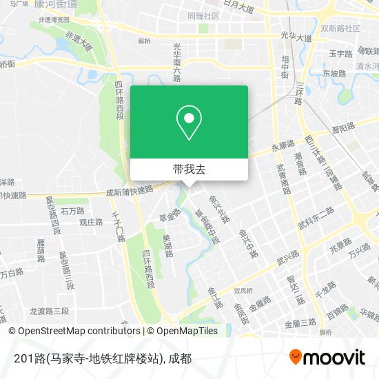 201路(马家寺-地铁红牌楼站)地图