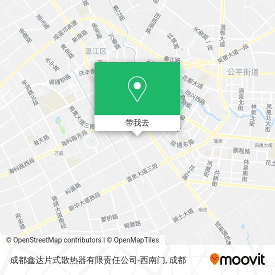 成都鑫达片式散热器有限责任公司-西南门地图