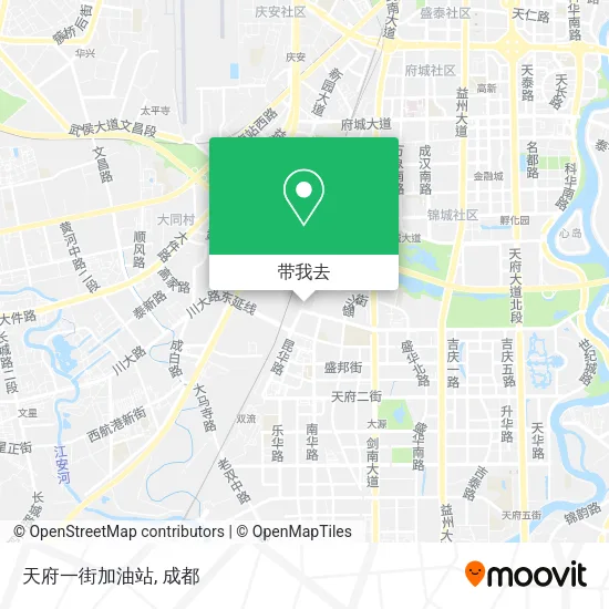天府一街加油站地图