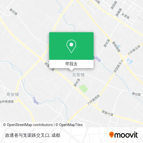 政通巷与支渠路交叉口地图