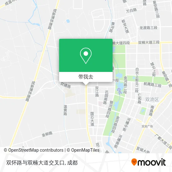 双怀路与双楠大道交叉口地图