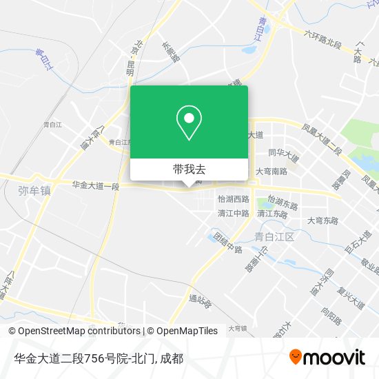 华金大道二段756号院-北门地图