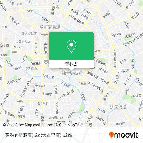 宽融套房酒店(成都太古里店)地图
