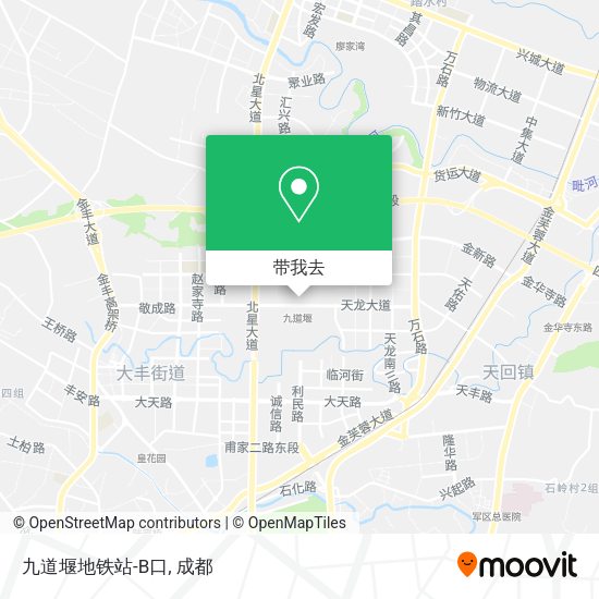 九道堰地铁站-B口地图