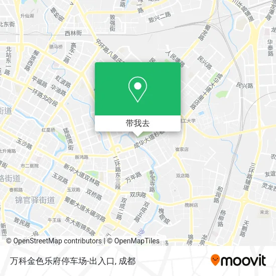 万科金色乐府停车场-出入口地图