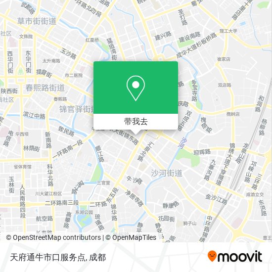 天府通牛市口服务点地图