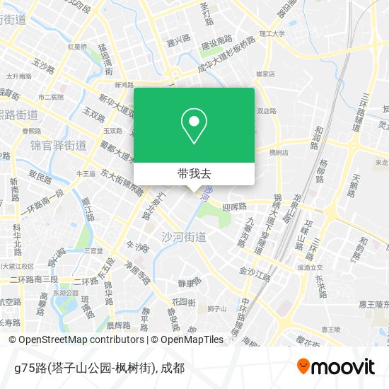 g75路(塔子山公园-枫树街)地图
