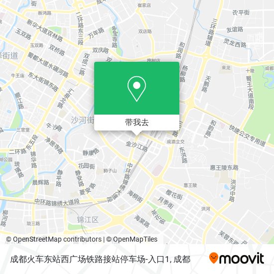 成都火车东站西广场铁路接站停车场-入口1地图