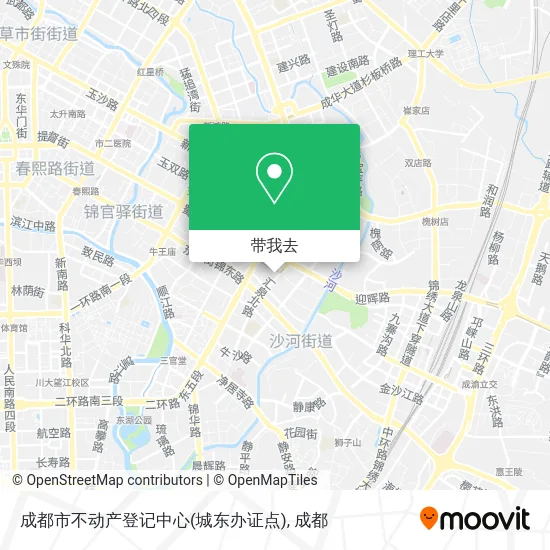 成都市不动产登记中心(城东办证点)地图