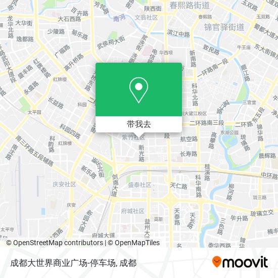 成都大世界商业广场-停车场地图