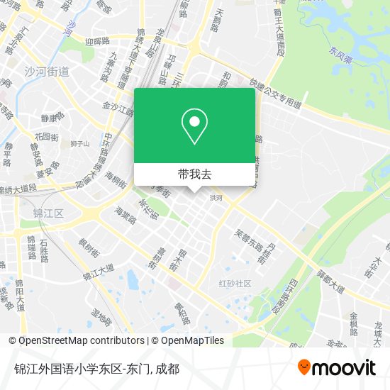 锦江外国语小学东区-东门地图