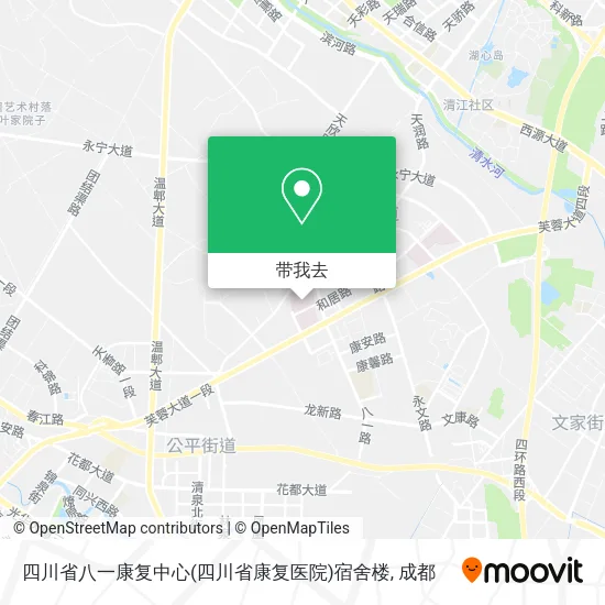 四川省八一康复中心(四川省康复医院)宿舍楼地图