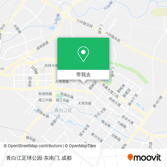 青白江足球公园-东南门地图