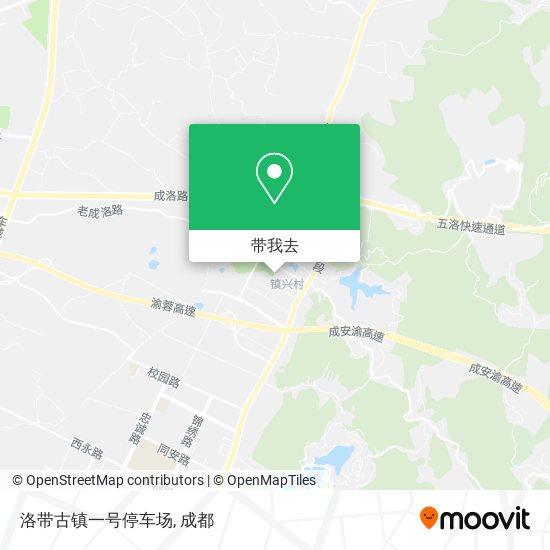 洛带古镇一号停车场地图