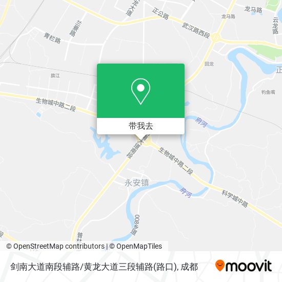 剑南大道南段辅路/黄龙大道三段辅路(路口)地图