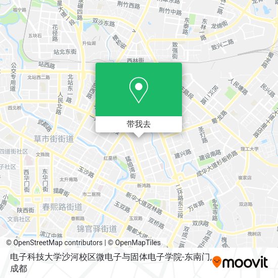 电子科技大学沙河校区微电子与固体电子学院-东南门地图