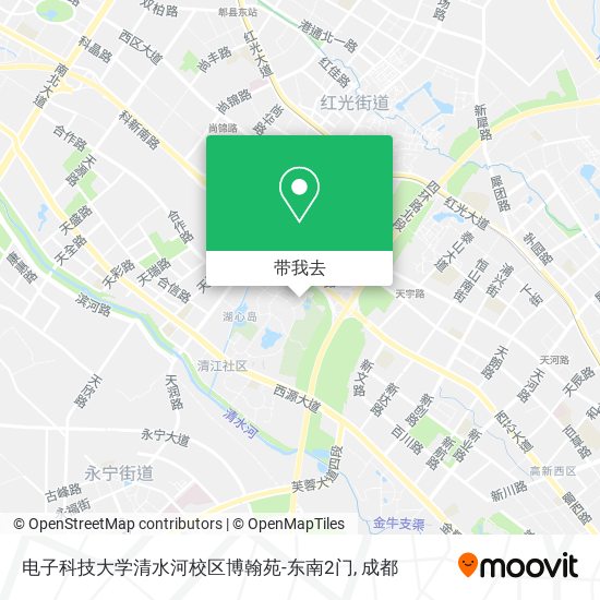 电子科技大学清水河校区博翰苑-东南2门地图