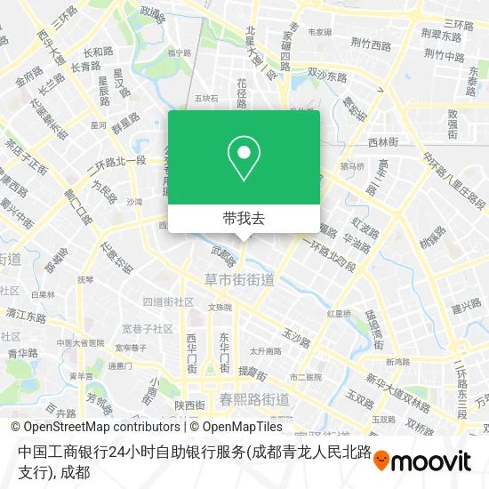中国工商银行24小时自助银行服务(成都青龙人民北路支行)地图