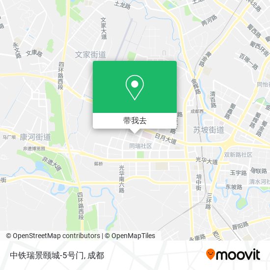 中铁瑞景颐城-5号门地图