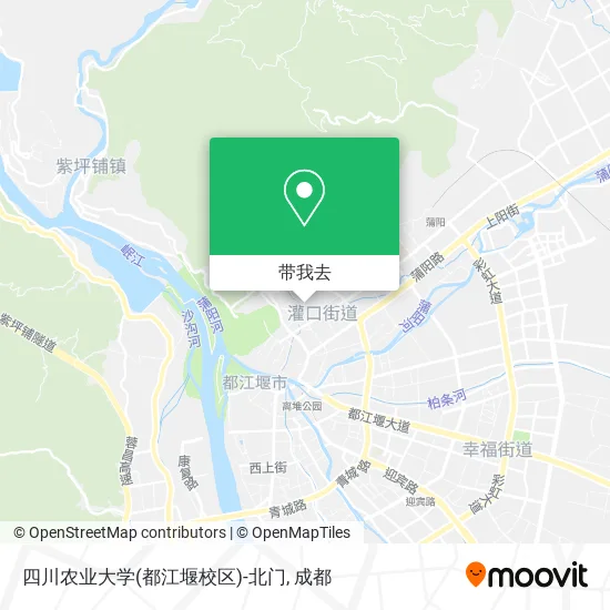 四川农业大学(都江堰校区)-北门地图